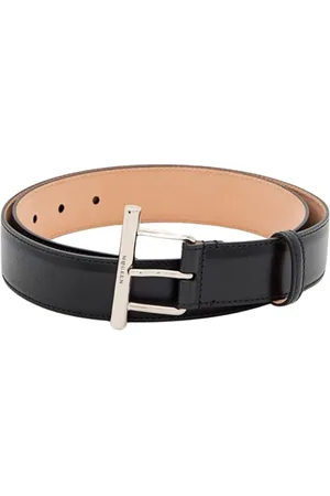 Alexander McQueen Akcesoria, Mężczyzna, Czarny, 95 CM, Czarny skórzany pasek z metalową sprzączką