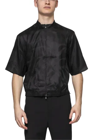 Emporio Armani Kurtki, Mężczyzna, Czarny, L, Koszula męska w kwiaty