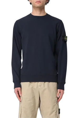 Stone Island Bluzy, Mężczyzna, Niebieski, S, Różowy Crew Neck Sweatshirt