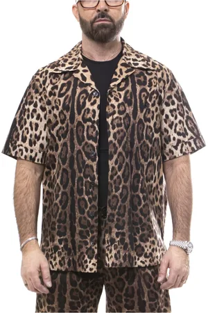 Dolce & Gabbana Koszule, Mężczyzna, Wielobarwność, L, Koszula Męska w Leo