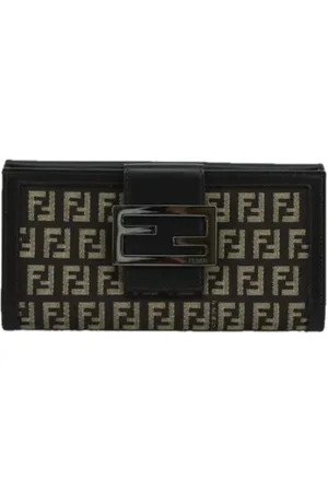Fendi Pre-owned, Kobieta, brązowy, ONE SIZE, Pre-owned portfele płócienne