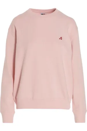 Autry Bluzy, Kobieta, Różowy, L, Bluza z haftowanym logo w kolorze różowym