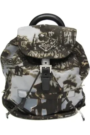 Prada Pre-owned, Kobieta, Wielobarwność, ONE SIZE, Pre-owned Canvas backpacks