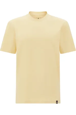 Boggi Milano Koszulki, Mężczyzna, Żółty, M, Spandex, Koszulka z elastycznego bawełny Supima