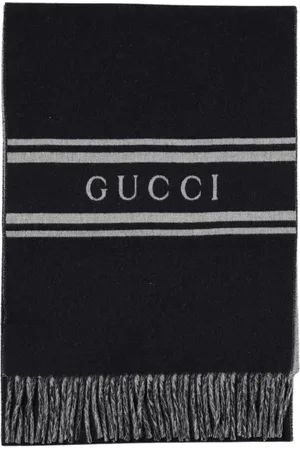 Gucci Akcesoria, Mężczyzna, Niebieski, ONE SIZE, Luksusowy Niebieski Szal Wełniany