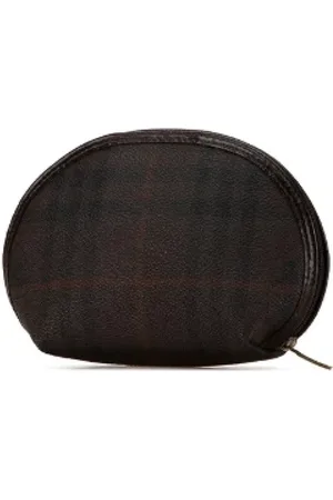 Burberry Pre-owned, Kobieta, brązowy, ONE SIZE, Skóra, Pre-owned Canvas pouches