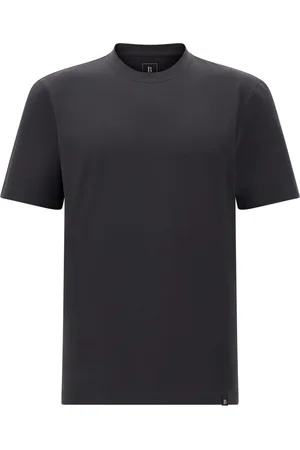 Boggi Milano Koszulki, Mężczyzna, Czarny, XL, Spandex, T-shirt z elastycznego bawełny Supima