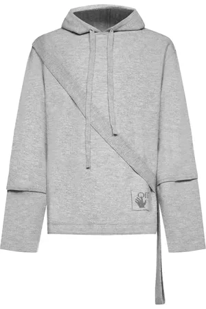 OFF-WHITE Bluzy, Mężczyzna, Szary, XS, Szara Sweter z Wełny Stylowy Casual