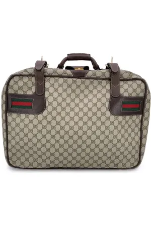 Gucci Pre-owned, Kobieta, Beżowy, ONE SIZE, Pre-owned Cotton travel-bags