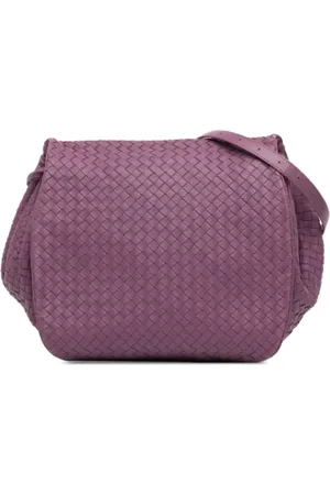Bottega Veneta Pre-owned, Kobieta, Fioletowy, ONE SIZE, Skóra, Pre-owned Leather crossbody-bags