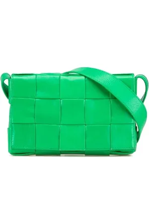 Bottega Veneta Pre-owned, Kobieta, Zielony, ONE SIZE, Skóra, Pre-owned skórzane torby na ramię