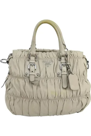 Prada Pre-owned, Kobieta, Beżowy, ONE SIZE, Skóra, Pre-owned Skórzane torebki