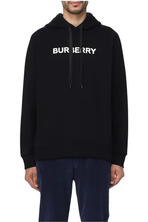 Burberry Bluzy, Mężczyzna, Czarny, S, Klasyczny Czarny Hoodie dla Mężczyzn