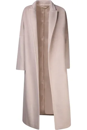 BLANCA Płaszcze, Kobieta, Beżowy, S, Rayon, Elegancki Beżowy Płaszcz Aw 23