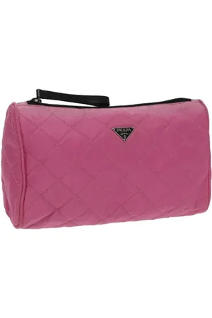 Prada Pre-owned, Kobieta, Różowy, ONE SIZE, Nylon, Pre-owned Leather pouches