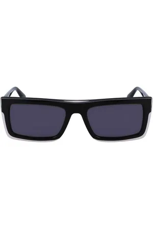Calvin Klein Akcesoria, Mężczyzna, Czarny, ONE SIZE, Czarny Plastikowe Okulary Przeciwsłoneczne Męskie Nowoczesny Styl