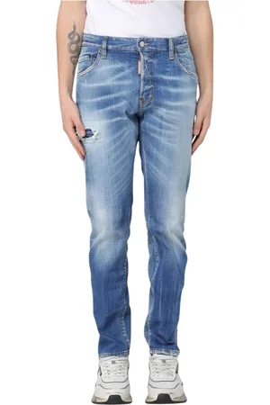 Dsquared2 Jeansy, Mężczyzna, Niebieski, S, Stylowe Spodnie Jeansyowe