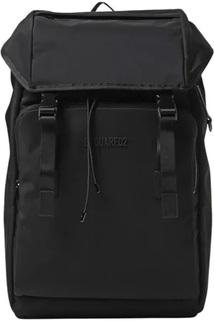 Dsquared2 Torebki, Mężczyzna, Czarny, ONE SIZE, Nylon, Czarny Fold Over Plecak
