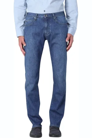 Emporio Armani Jeansy, Mężczyzna, Niebieski, W30, Denim, Nowoczesne Straight Leg Jeansy