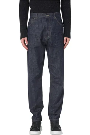 Dondup Jeansy, Mężczyzna, Niebieski, W32, Denim, Klasyczne Straight Leg Jeansy dla Mężczyzn