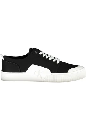 Calvin Klein Buty, Mężczyzna, Czarny, 42 EU, Bawełna, Czarny Bawełniany Męski Sneaker