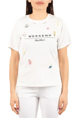 Max Mara Koszulki, Kobieta, Biały, M, Casual T-shirt