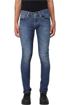 Dondup Jeansy, Mężczyzna, Niebieski, W34, Klasyczne Slim Fit Jeansyy