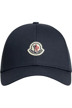 Moncler Akcesoria, Mężczyzna, Niebieski, ONE SIZE, Klasyczna Niebieska Czapka Baseballowa