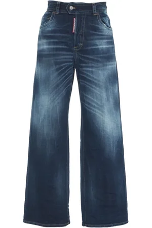Dsquared2 Jeansy, Kobieta, Niebieski, 3XS, Niebieskie Jeansyy Wide Leg Elegancki Styl