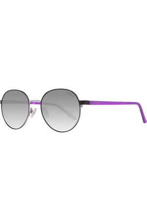 Guess Akcesoria, unisex, Fioletowy, ONE SIZE, Czarne Unisex Okrągłe Okulary Przeciwsłoneczne Gradient