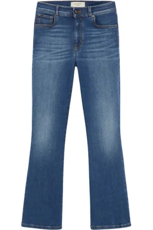 Max Mara Jeansy, Kobieta, Niebieski, M, Denim, Rapallo Cropped Denim Jeansy