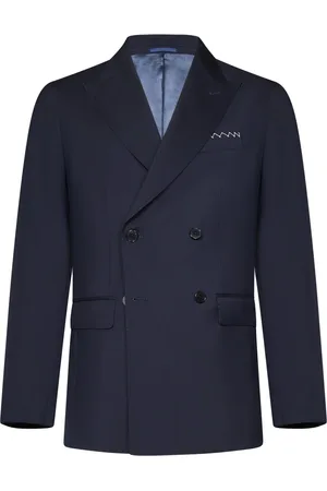LOW BRAND Kurtki, Mężczyzna, Niebieski, 2XL, Niebieski Marynarka Dwurzędowa Odzież wierzchnia