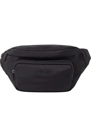 Dsquared2 Torebki, Mężczyzna, Czarny, ONE SIZE, Nylon, Stylowa Czarna Torba na Ramię