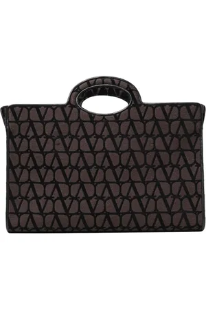 VALENTINO GARAVANI Torebki, Mężczyzna, brązowy, ONE SIZE, Len, Podpisowa torba z uchwytem Cut Out