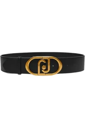 Liu Jo Akcesoria, Kobieta, Czarny, L, Pasek Bustier z Logo z Ekoskóry