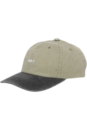 Obey Akcesoria, Mężczyzna, Zielony, ONE SIZE, Czapka z Regulowanym Paskiem w Dwóch Kolorach