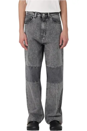 OUR LEGACY Jeansy, Mężczyzna, Szary, W32, Szare Acid Wash Jeansy