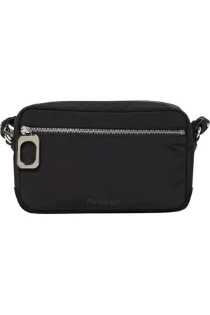 J.W.Anderson Torebki, Mężczyzna, Czarny, ONE SIZE, Nylon, Czarna Nylonowa Torba na Ramię na Zamek