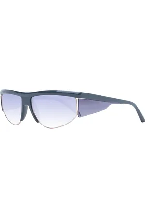 Guess Akcesoria, Mężczyzna, Szary, ONE SIZE, Szare męskie okulary przeciwsłoneczne Prostokątne lustrzane i gradientowe soczewki