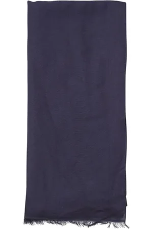 Emporio Armani Akcesoria, Mężczyzna, Niebieski, ONE SIZE, Luksusowy Niebieski Szal Wiskozowy