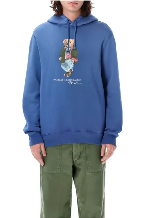 Ralph Lauren Bluzy, Mężczyzna, Niebieski, M, Polo Bear Fleece Hoodie