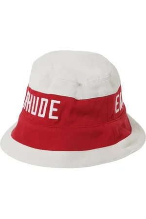 Rhude Akcesoria, Mężczyzna, Czerwony, ONE SIZE, Stylowy Dwukolorowy Kapelusz Wiaderko