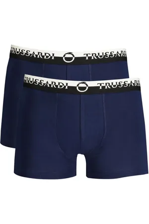 Trussardi Bielizna, Mężczyzna, Niebieski, 2XL, Niebieskie Bawełniane Bokserki Pakiet