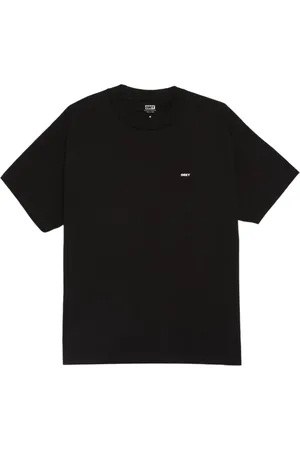 Obey Koszulki, Mężczyzna, Czarny, XL, Ikoniczny Bawełniany T-shirt z Nadrukiem na Plecach