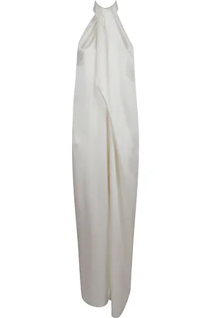 Stella McCartney Kombinezony, Kobieta, Biały, XS, Biały Satynowy Kombinezon Halterneck Styl