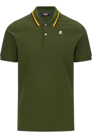 K-Way Koszulki, Mężczyzna, Zielony, M, Polo Slim Fit z Krótkim Rękawem