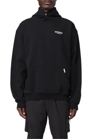 Represent Bluzy, Mężczyzna, Czarny, L, Niebieski Swobodny Fason Bluza Sweatshirt