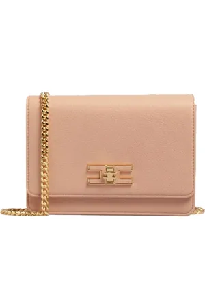 Elisabetta Franchi Torebki, Kobieta, Różowy, ONE SIZE, Torba na Ramię z Łańcuchem w Carne