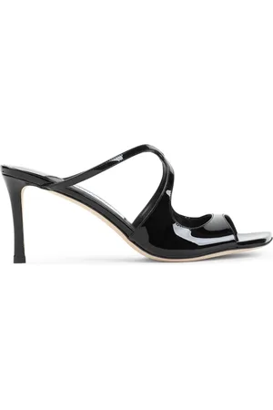 Jimmy Choo Buty, Kobieta, Czarny, 36 EU, Czarne Lakierowane Kapcie