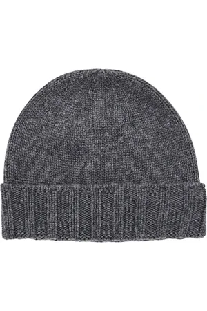 DRUMOHR Akcesoria, Mężczyzna, Szary, ONE SIZE, Szary Wełniany Beanie Hat